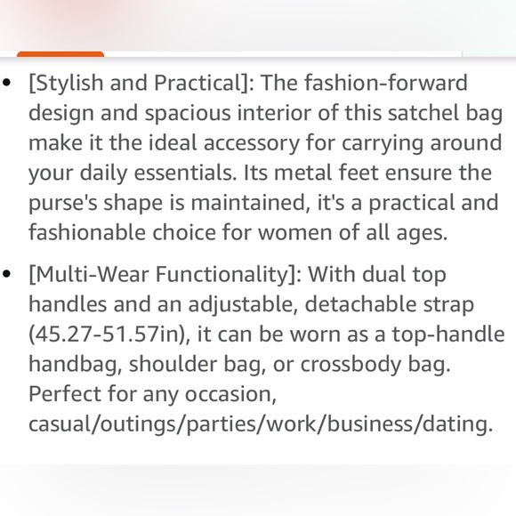 Heshe black genuine leather satchel handbag - Picture 8 of 15